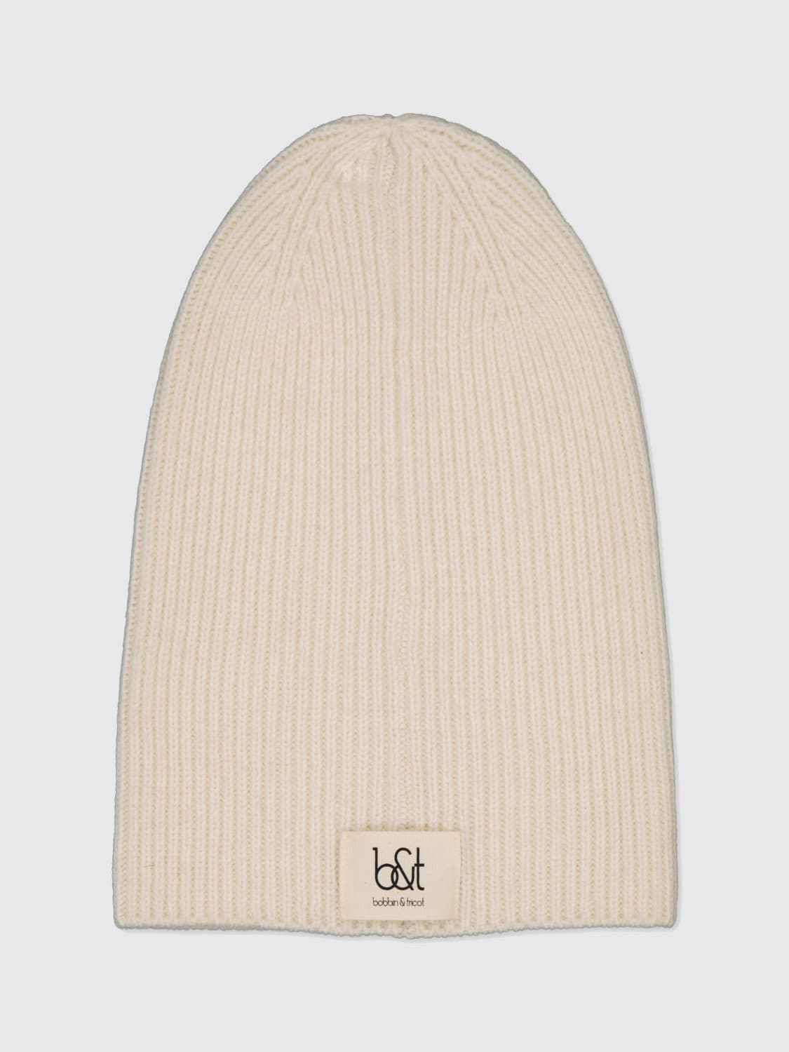 BOBBIN & TRICOT CAPPELLO BAMBINO: Cappello Bobbin & Tricot in cashmere a coste , Avorio - Img 3