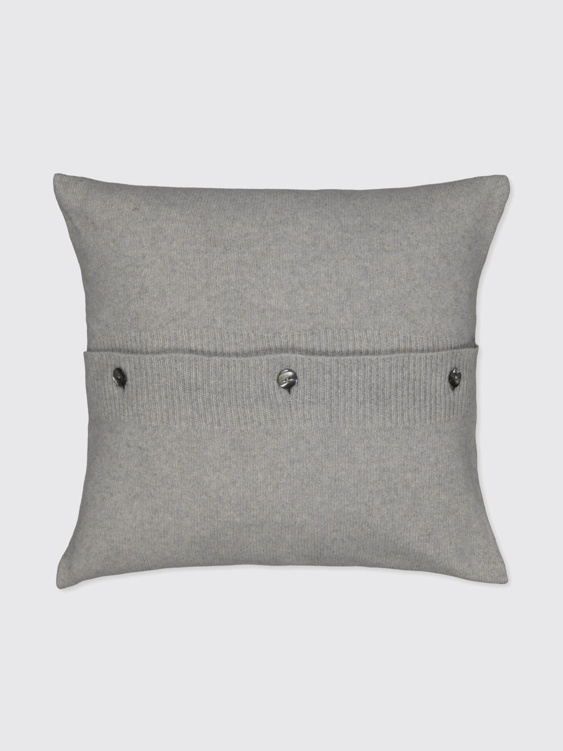 BOBBIN & TRICOT CUSCINI: Cuscino in cashmere Bobbin & Tricot, Grigio - Img 2