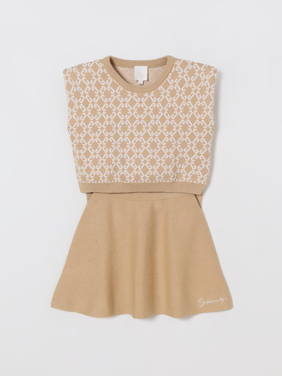 GIVENCHY KOMBINATION: Kleid kinder Givenchy, Sand - Img 1