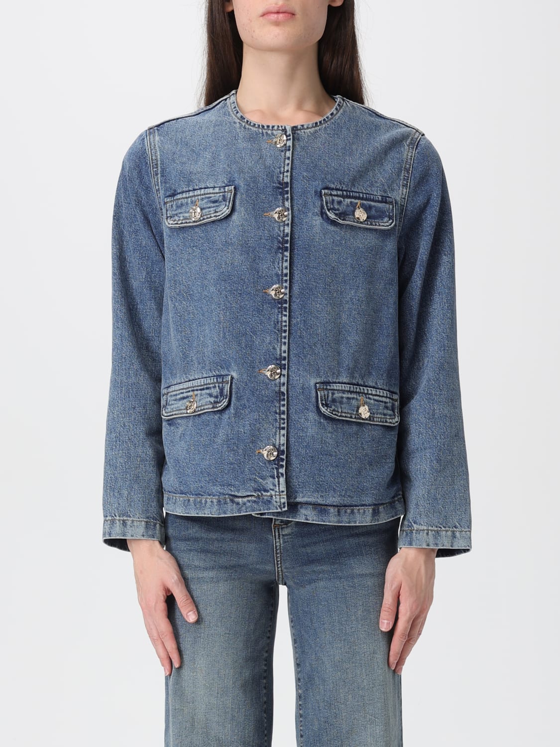 LIU JO CHAQUETA: Abrigo mujer Liu Jo, Azul Oscuro - Img 1