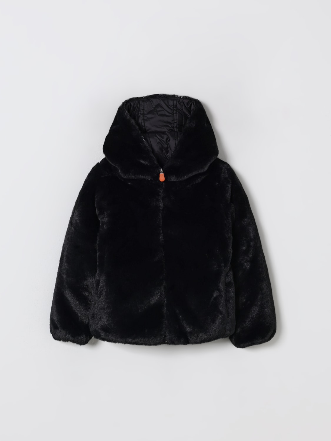 SAVE THE DUCK MANTEL: Pelzmantel kinder Save The Duck, Schwarz - Img 1