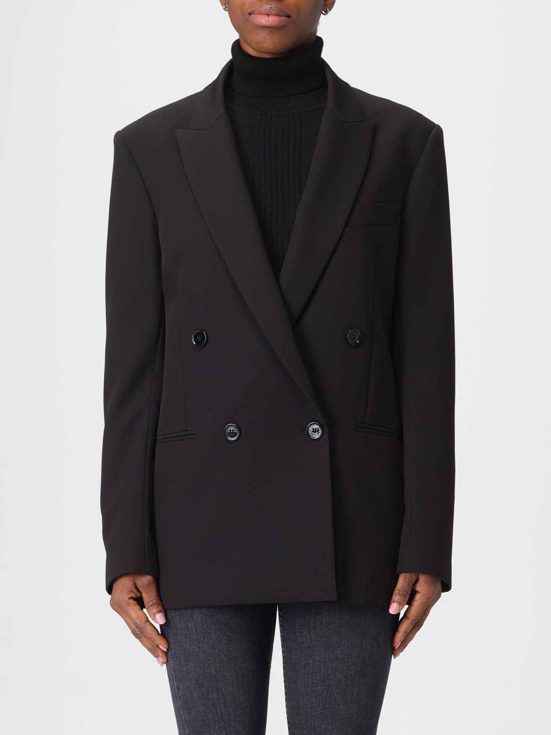 PATRIZIA PEPE JACKET: Blazer woman Patrizia Pepe, Black - Img 1