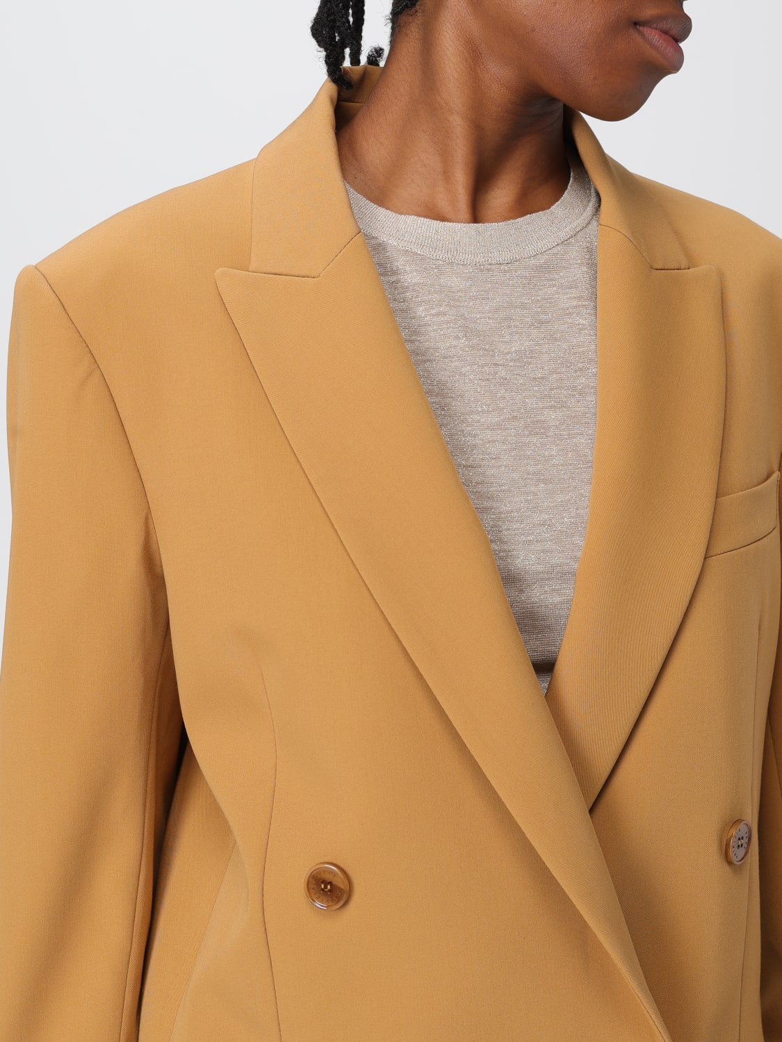 PATRIZIA PEPE 外套: 西装外套 女士 Patrizia Pepe, 米色 - Img 4