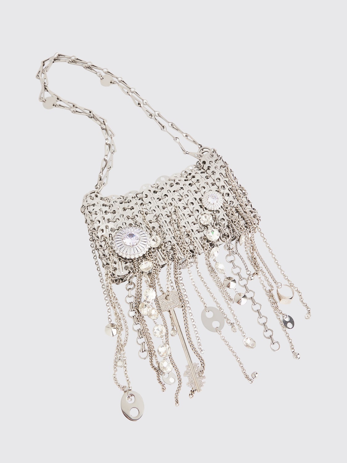 RABANNE MINI BAG: Shoulder bag woman Rabanne, Silver - Img 3
