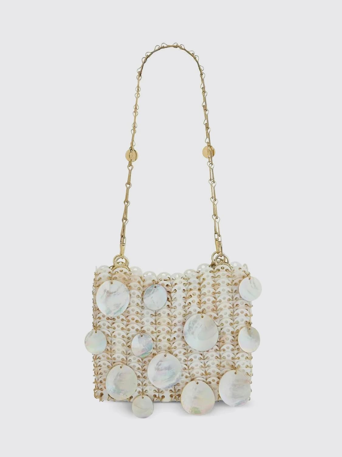 RABANNE MINI BAG: Shoulder bag woman Rabanne, White - Img 1