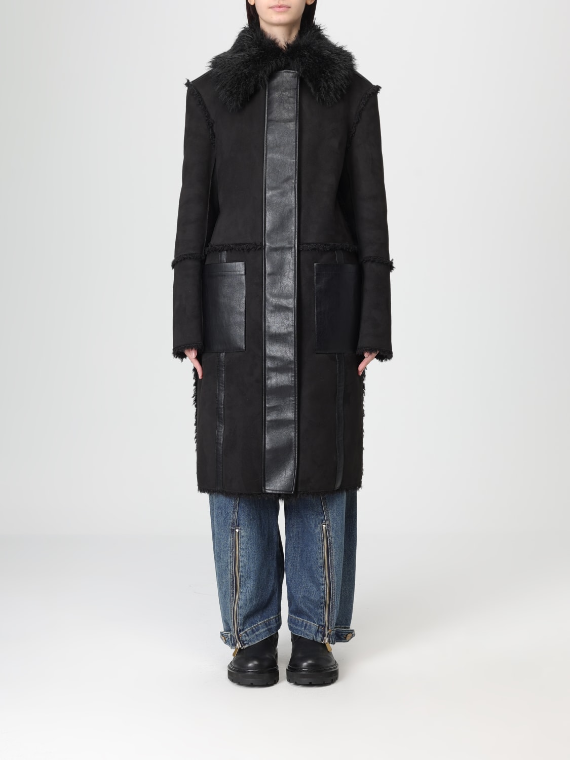PATRIZIA PEPE COAT: Patrizia Pepe two-face coat, Black - Img 1
