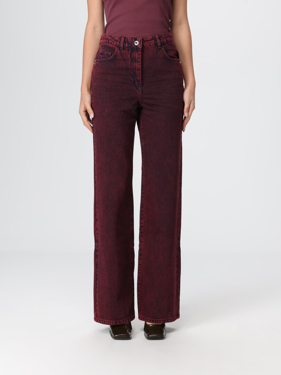 PATRIZIA PEPE JEANS: Pants woman Patrizia Pepe, Red - Img 1