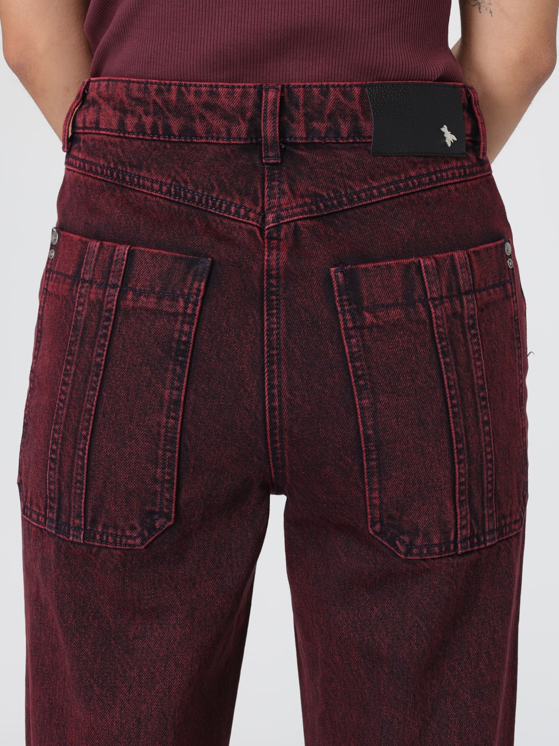 PATRIZIA PEPE JEANS: Pants woman Patrizia Pepe, Red - Img 3