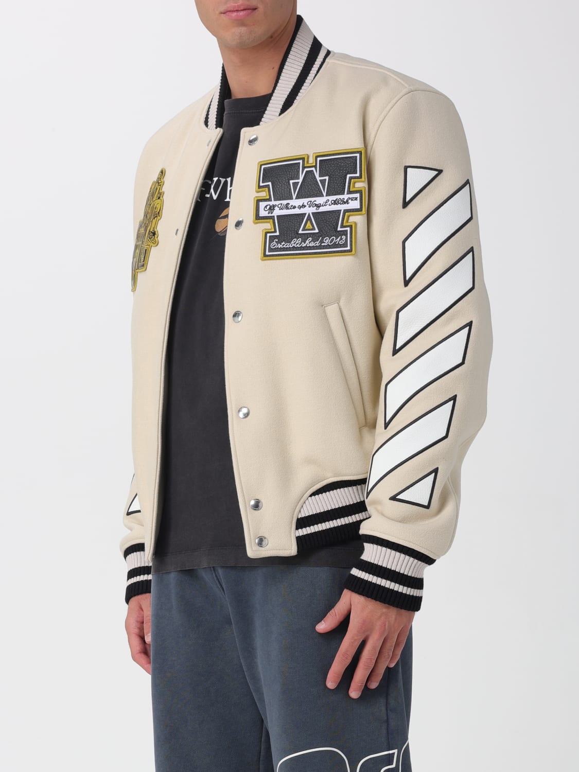 OFF-WHITE JACKET: Jacket men Off-white, Beige - Img 4