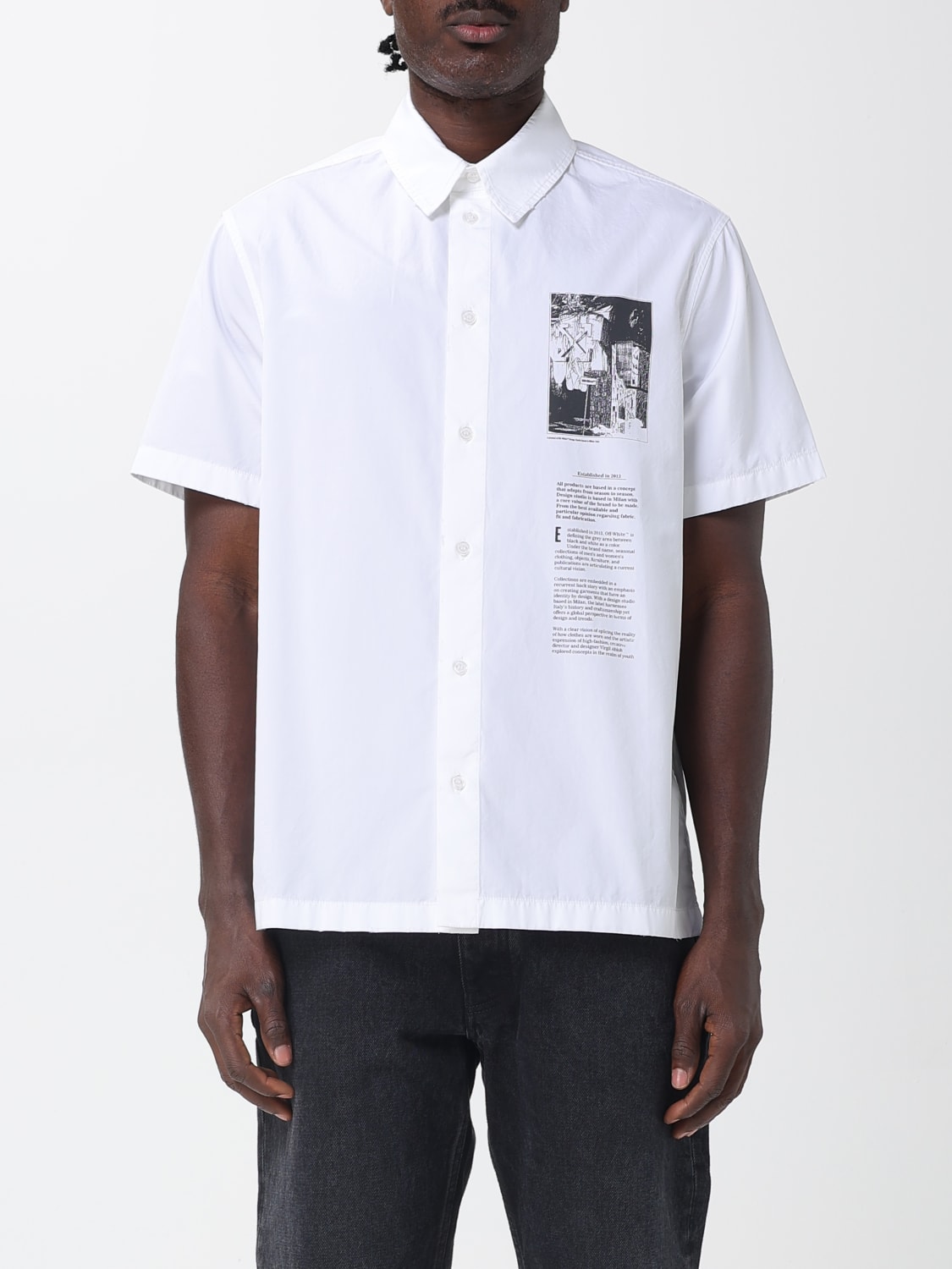 OFF-WHITE CAMISA: Camisa hombre Off-white, Blanco - Img 1