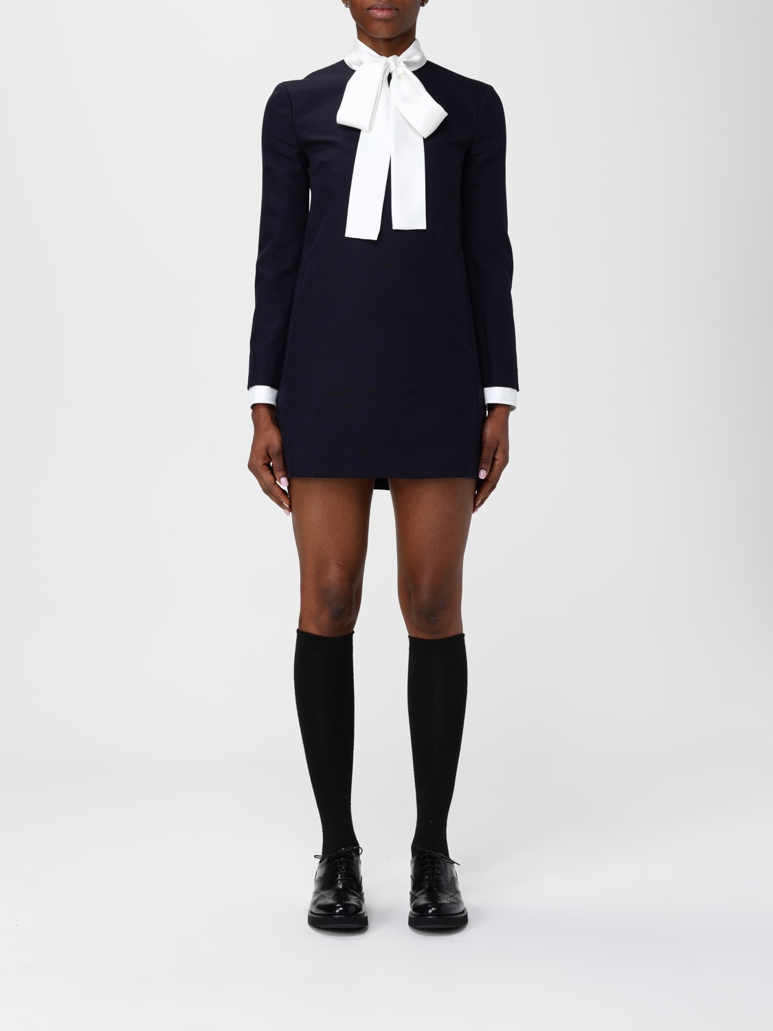 THOM BROWNE ABITO: Abito mini Thom Browne in lana , Blue Navy - Img 1