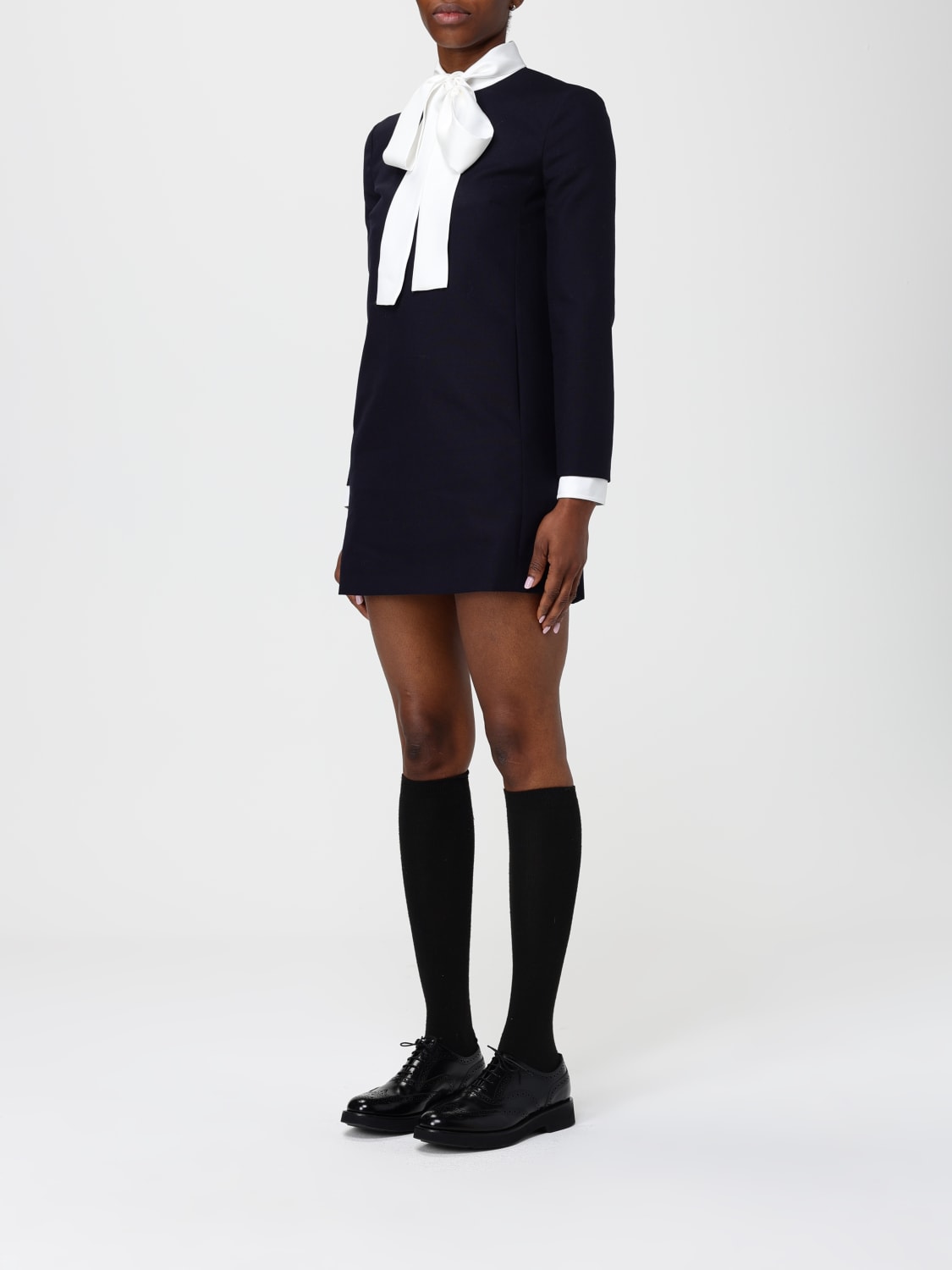 THOM BROWNE ABITO: Abito mini Thom Browne in lana , Blue Navy - Img 4