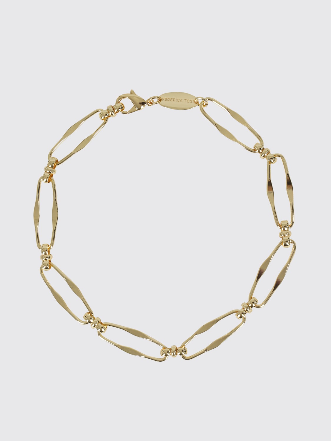 FEDERICA TOSI GIOIELLO: Collana Sylvie Federica Tosi in bronzo placcato oro 18 kt , Oro - Img 1