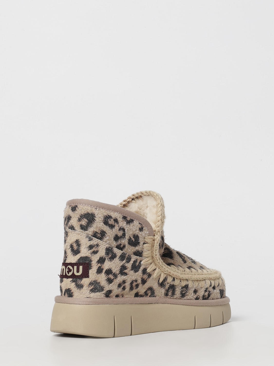 MOU BOOTS: Flat ankle boot woman Mou, Beige - Img 3