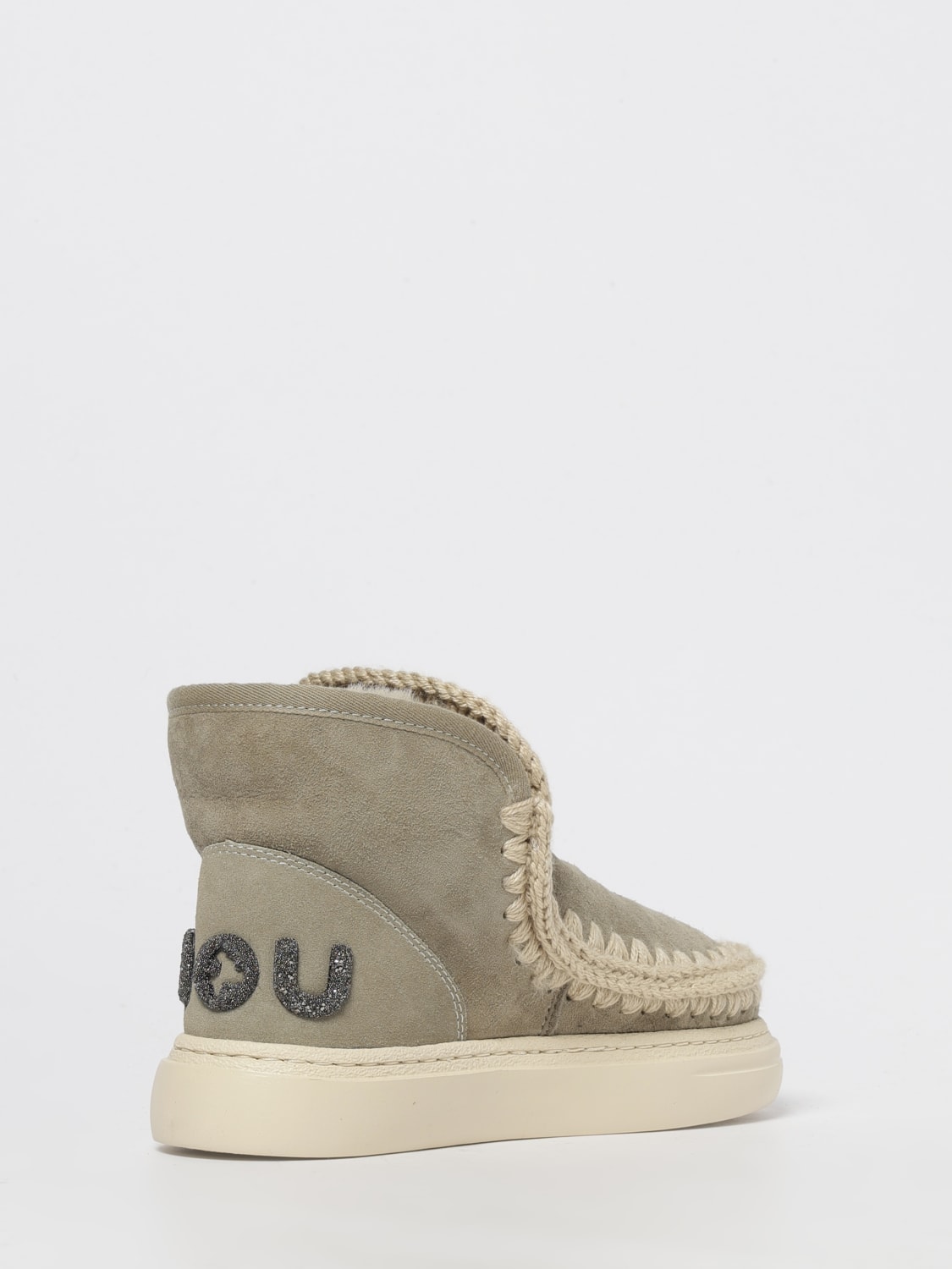 MOU BOOTS: Flat ankle boot woman Mou, Green - Img 3