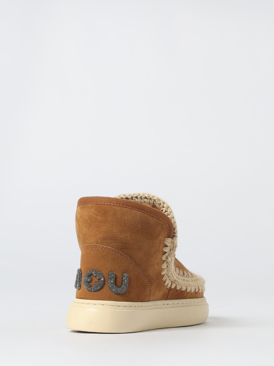 MOU BOOTS: Flat ankle boot woman Mou, Brown - Img 3