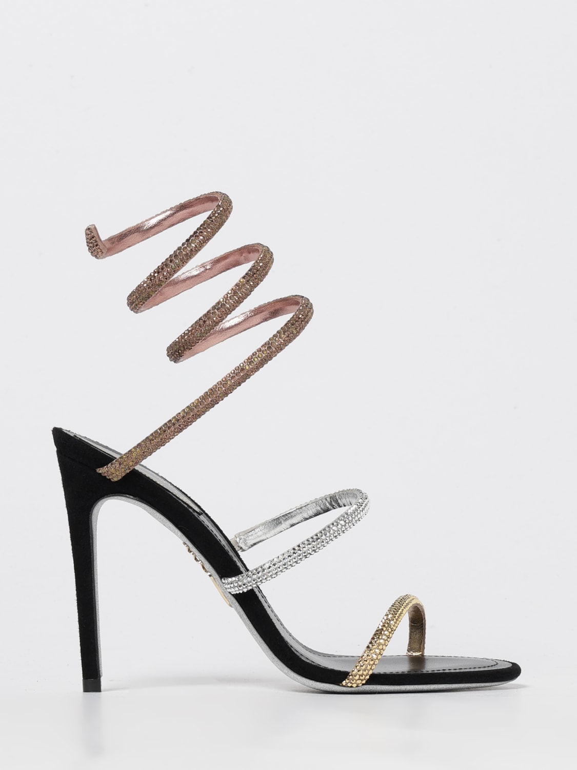 RENE CAOVILLA HEELED SANDAL: Heeled sandal woman Rene Caovilla, Black - Img 1