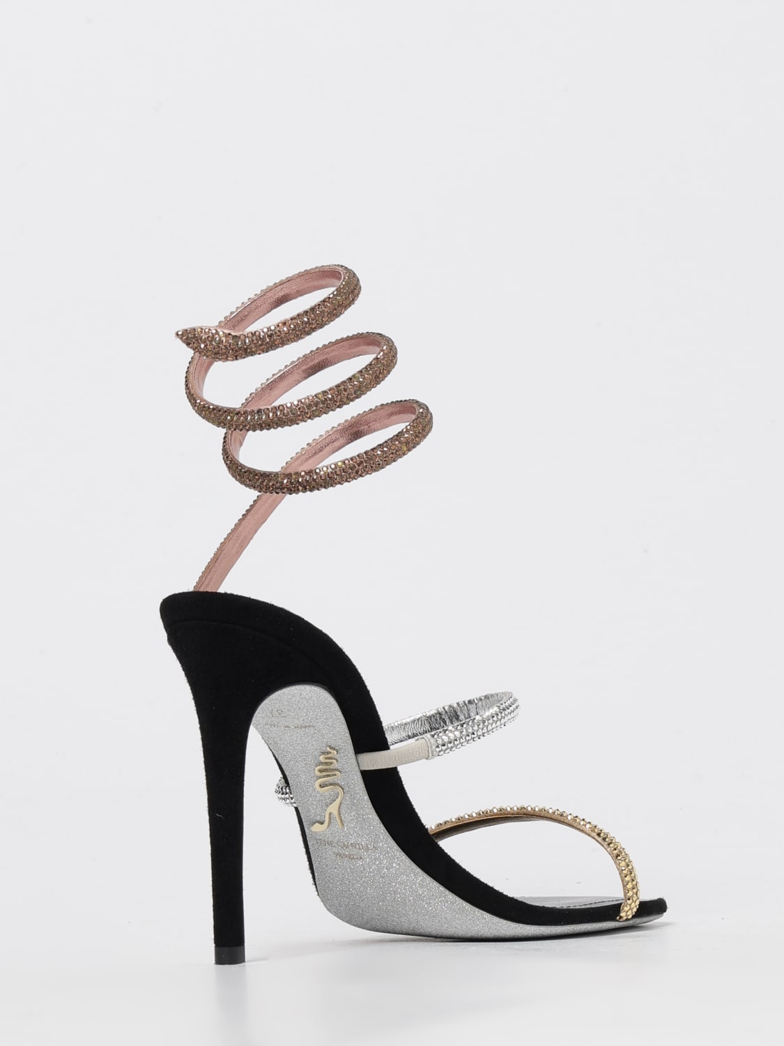 RENE CAOVILLA HEELED SANDAL: Heeled sandal woman Rene Caovilla, Black - Img 3