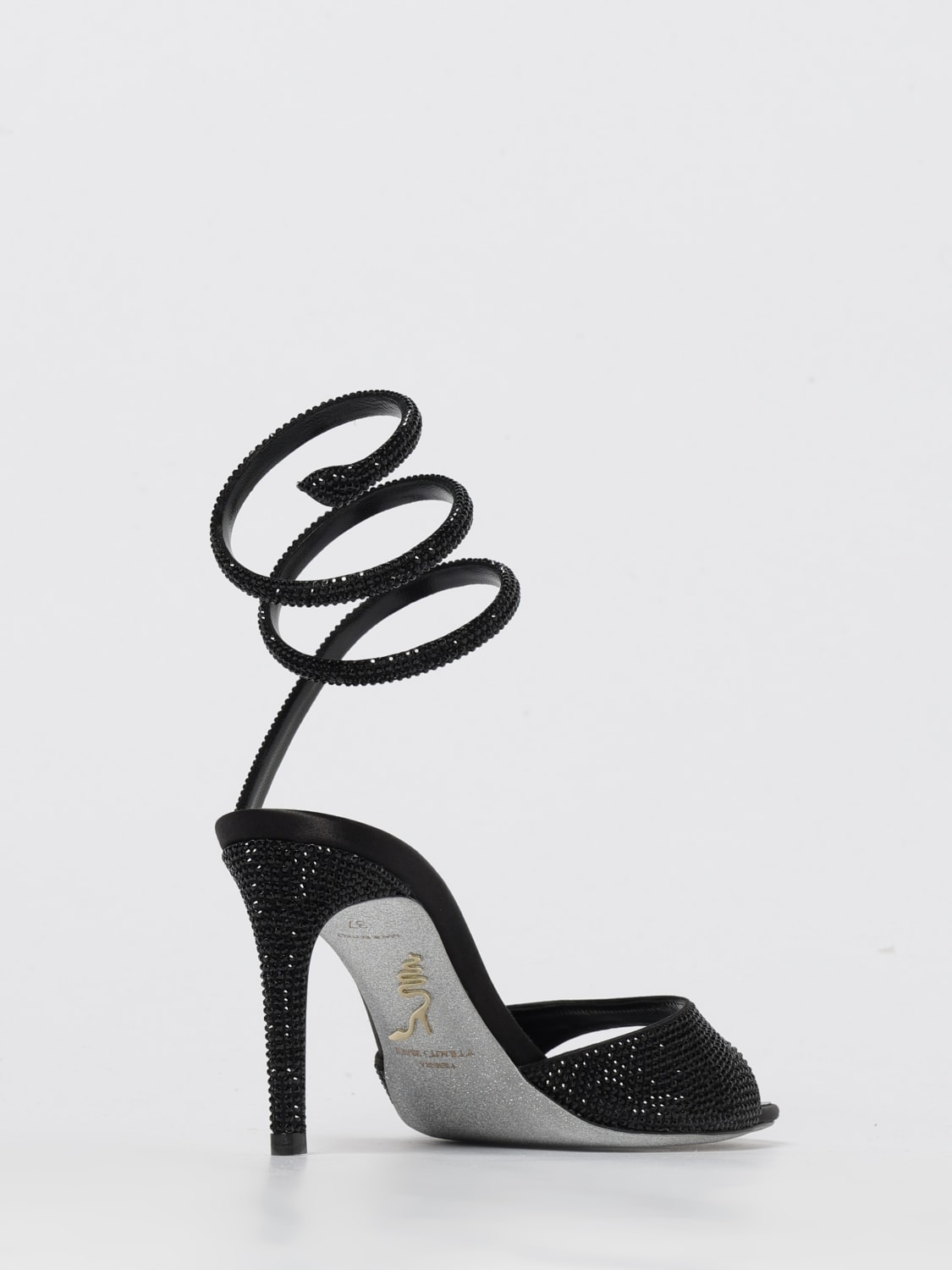 RENE CAOVILLA HEELED SANDAL: Heeled sandal woman Rene Caovilla, Black - Img 3