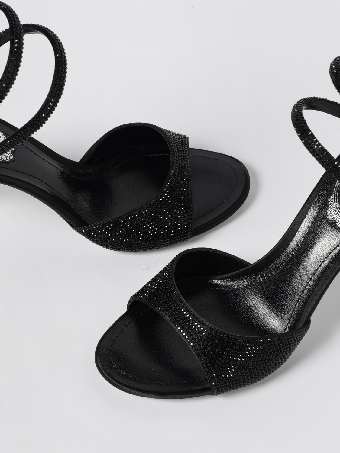 RENE CAOVILLA HEELED SANDAL: Heeled sandal woman Rene Caovilla, Black - Img 4