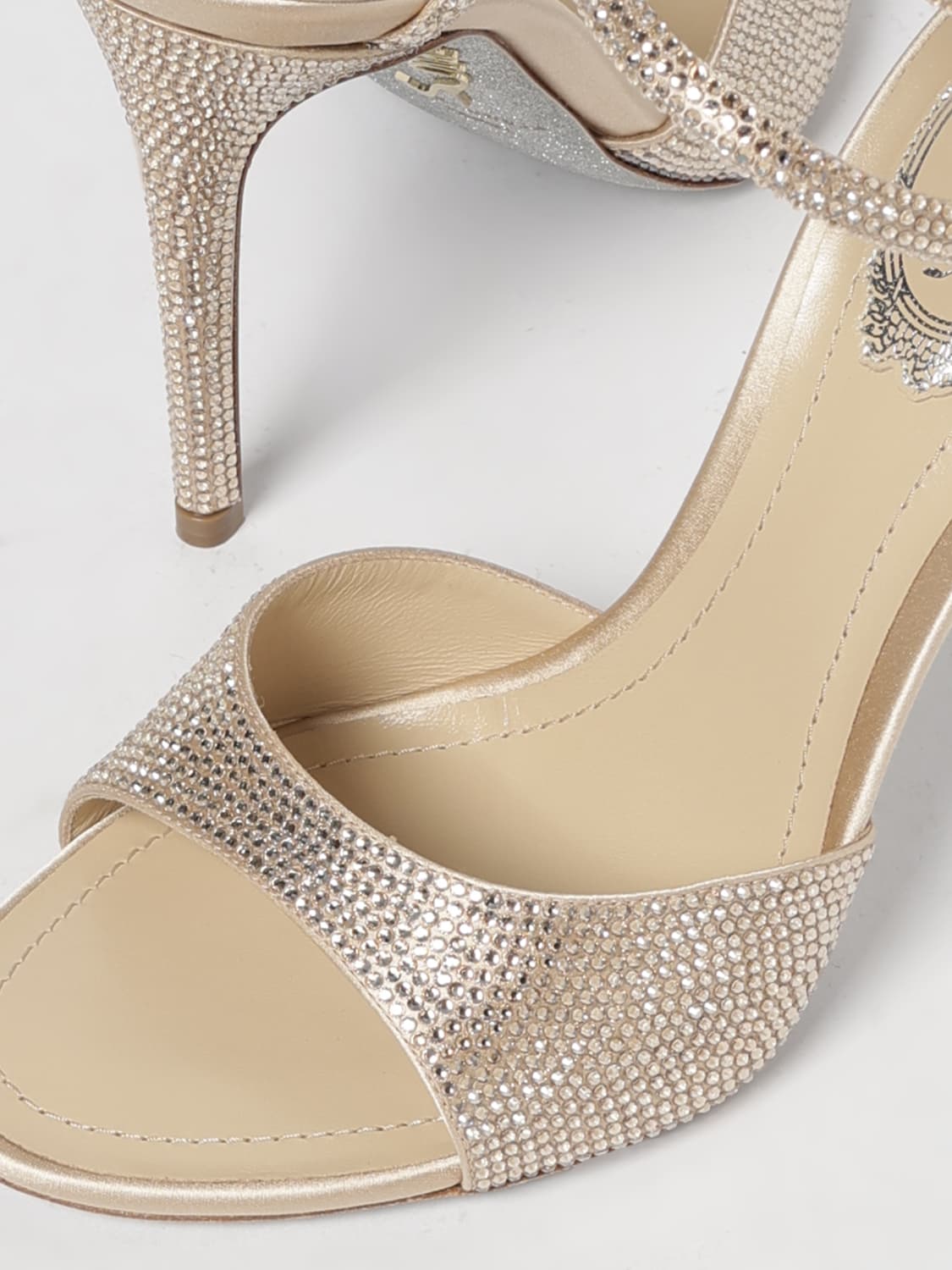 RENE CAOVILLA 힐 샌들: 힐 샌들 여성 Rene Caovilla, 베이지 - Img 4