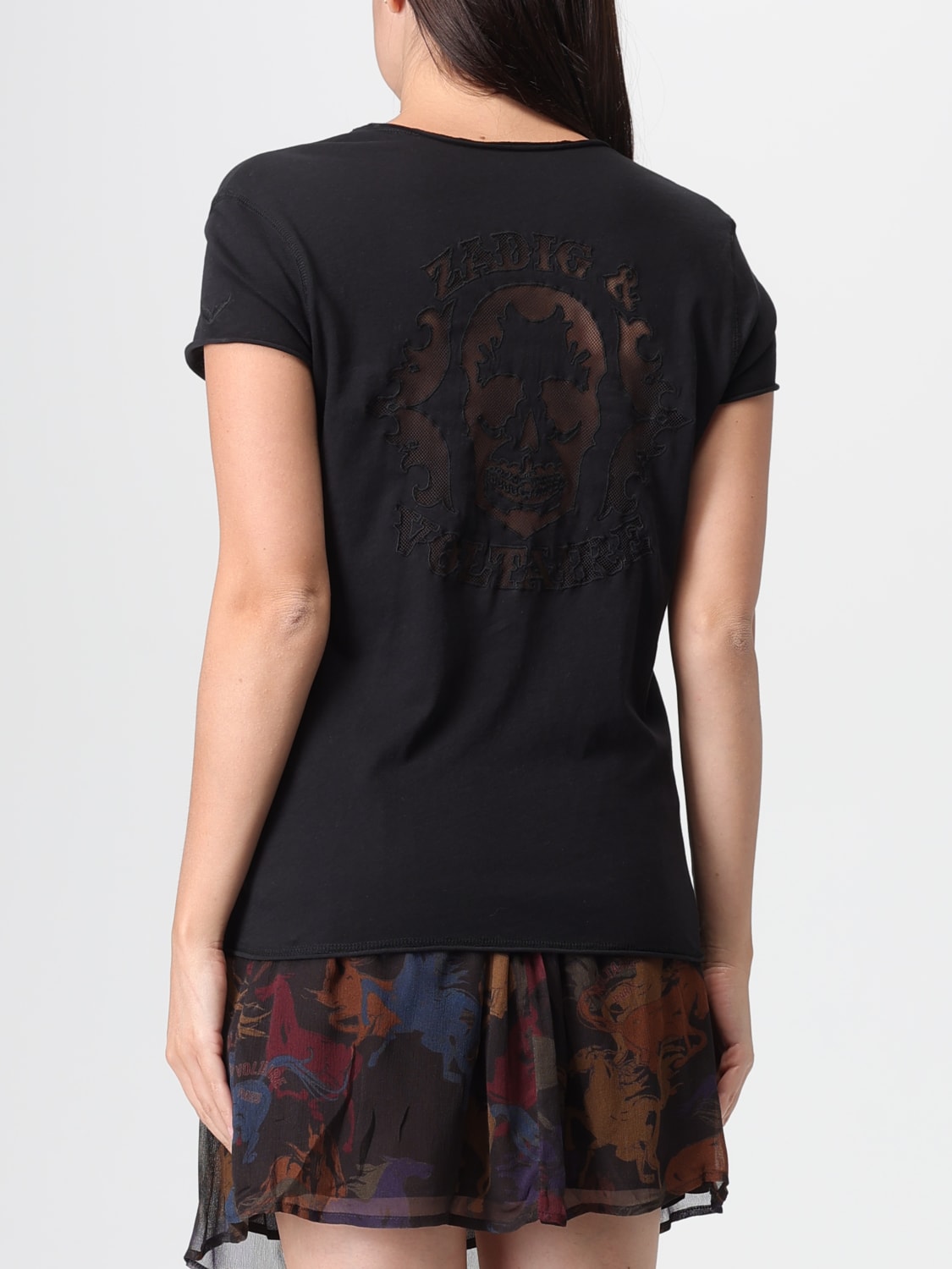 ZADIG & VOLTAIRE T-SHIRTS: T-shirt Zadig & Voltaire in cotone con skull , Nero - Img 2