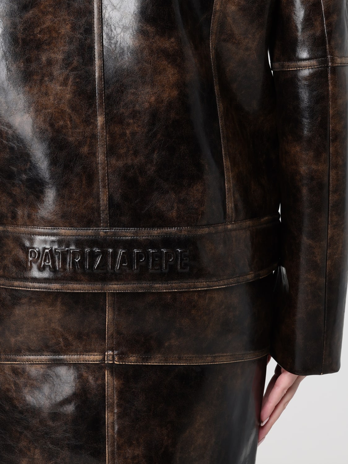 PATRIZIA PEPE JACKE: Jacke damen Patrizia Pepe, Braun - Img 4