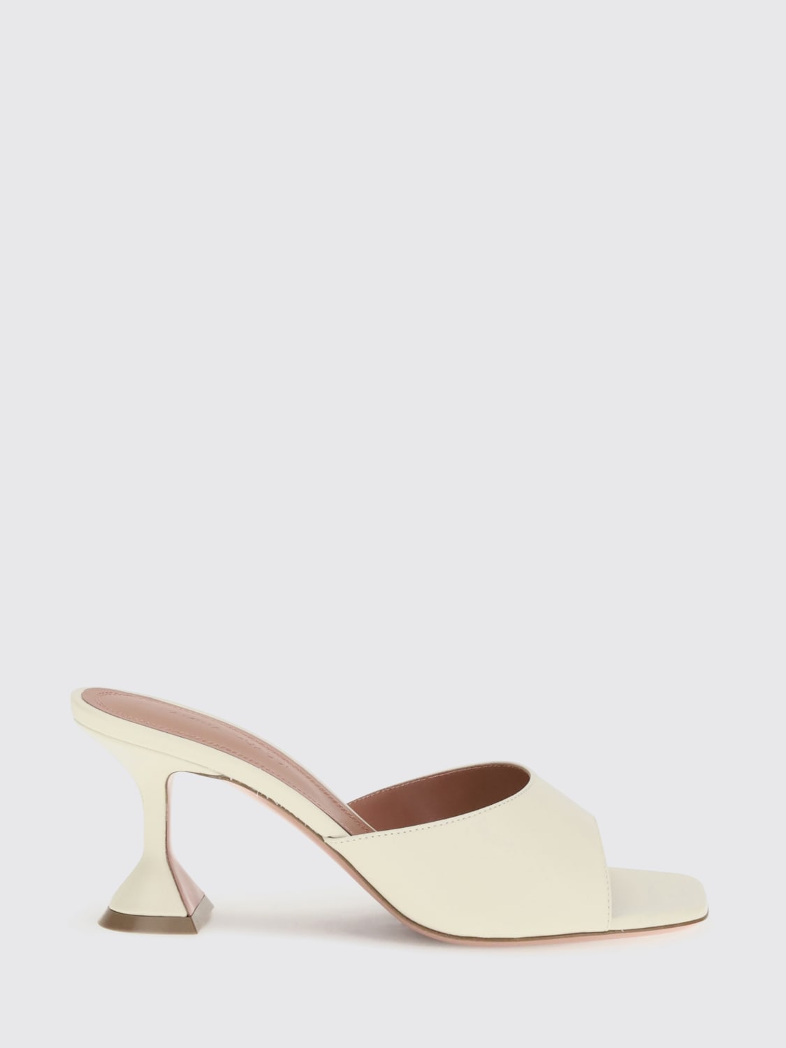 AMINA MUADDI HEELED SANDAL: Shoes woman Amina Muaddi, Milk - Img 1
