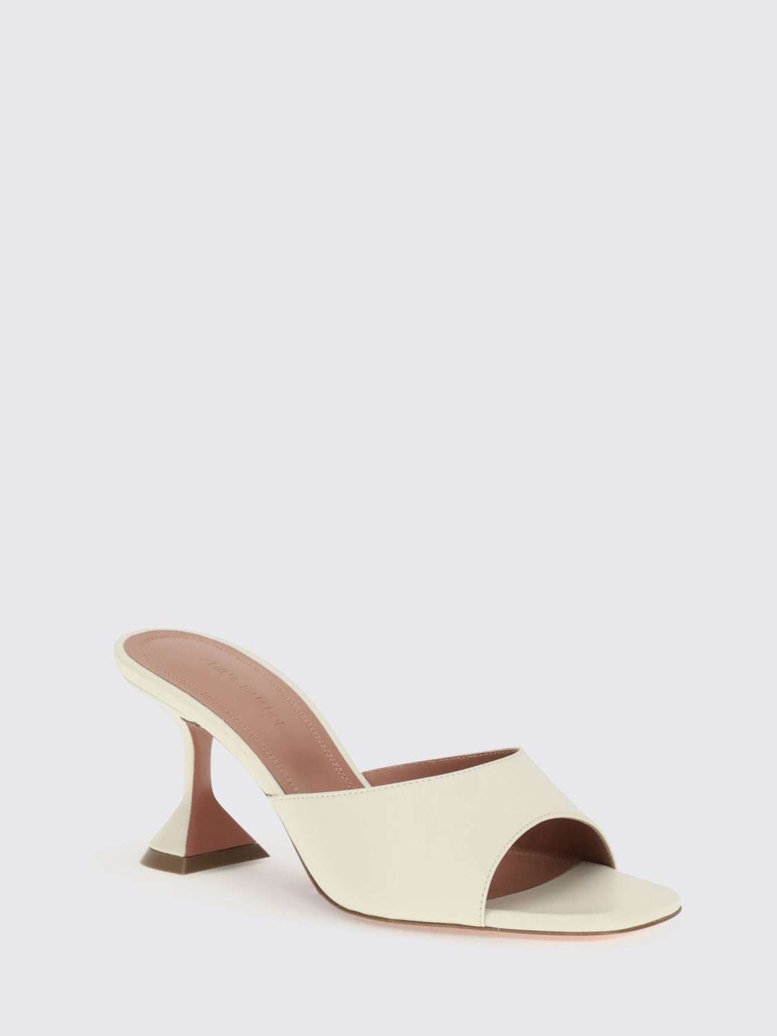 AMINA MUADDI HEELED SANDAL: Shoes woman Amina Muaddi, Milk - Img 2