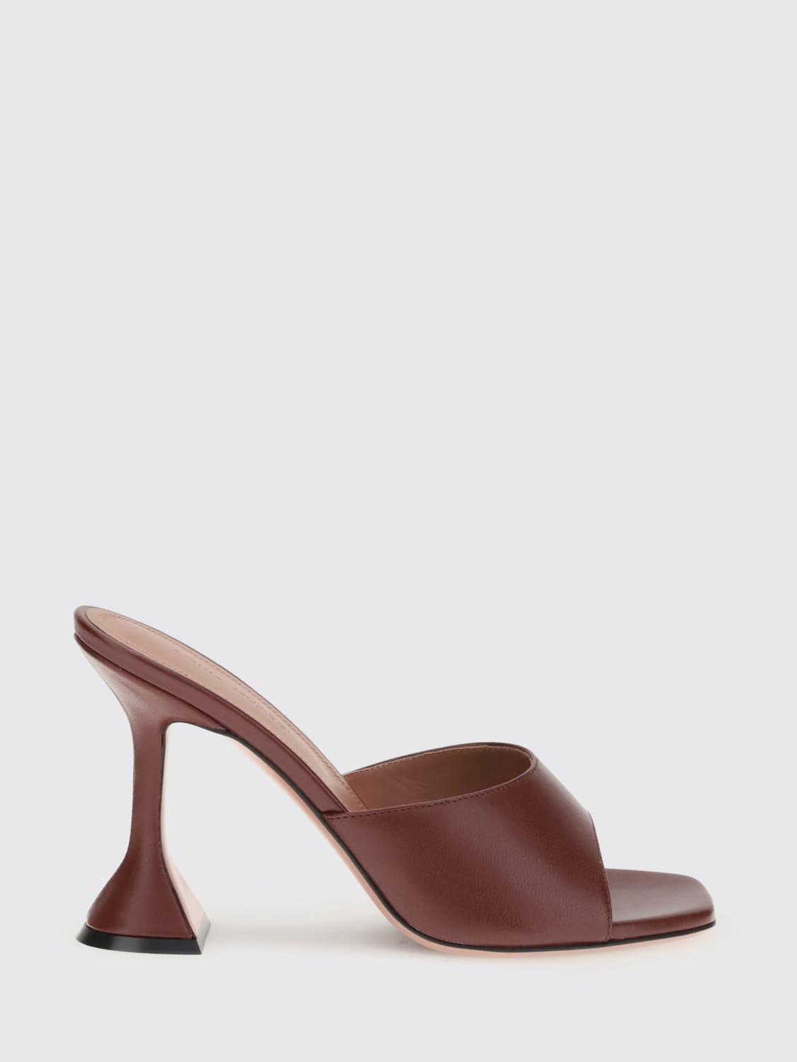 AMINA MUADDI HEELED SANDAL: Shoes woman Amina Muaddi, Wine - Img 1