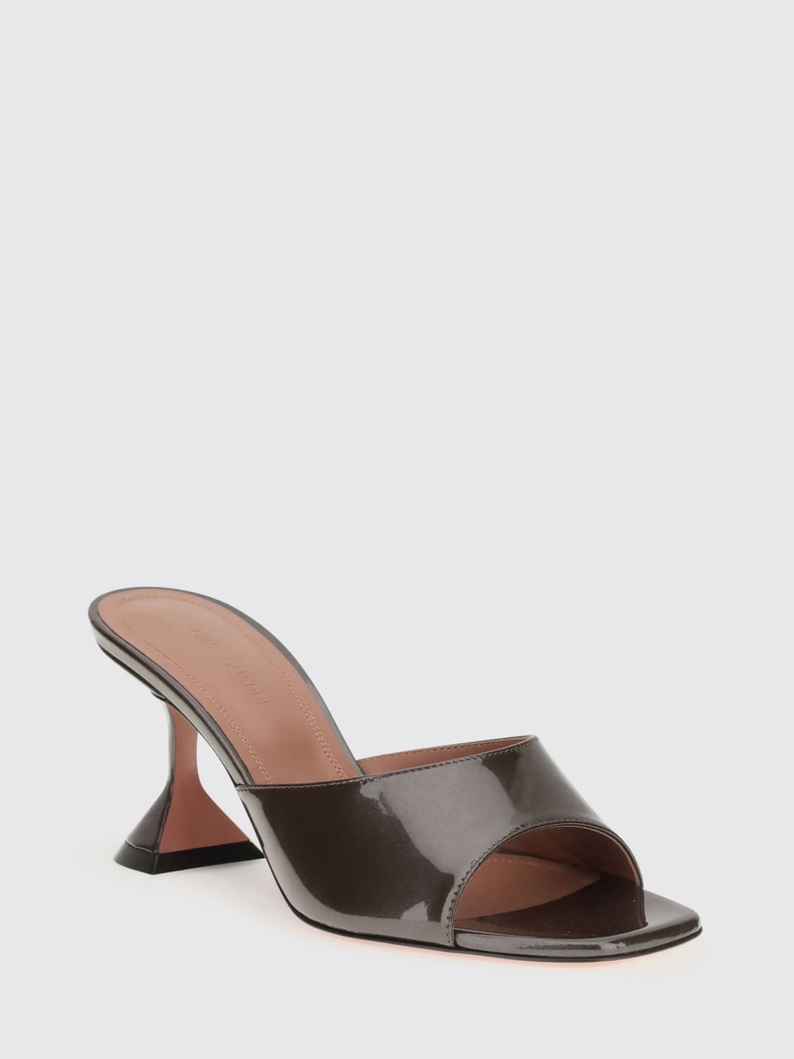 AMINA MUADDI HEELED SANDAL: Shoes woman Amina Muaddi, Coffee - Img 2