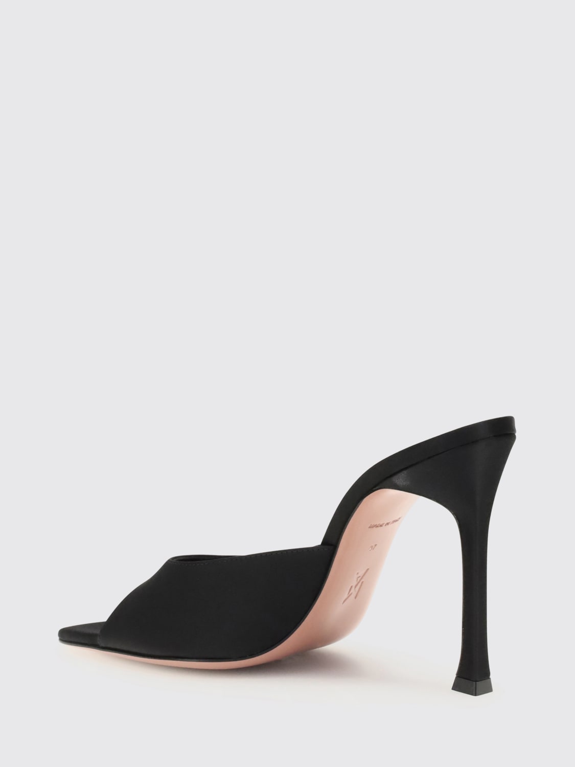 AMINA MUADDI HEELED SANDAL: Shoes woman Amina Muaddi, Black - Img 3