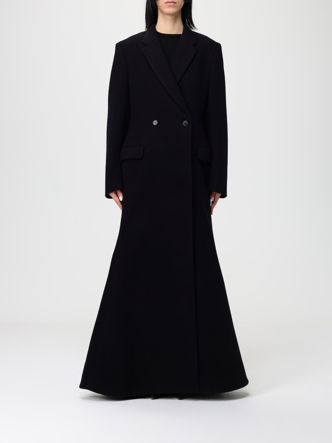 BALENCIAGA COAT: Coat woman Balenciaga, Black - Img 1