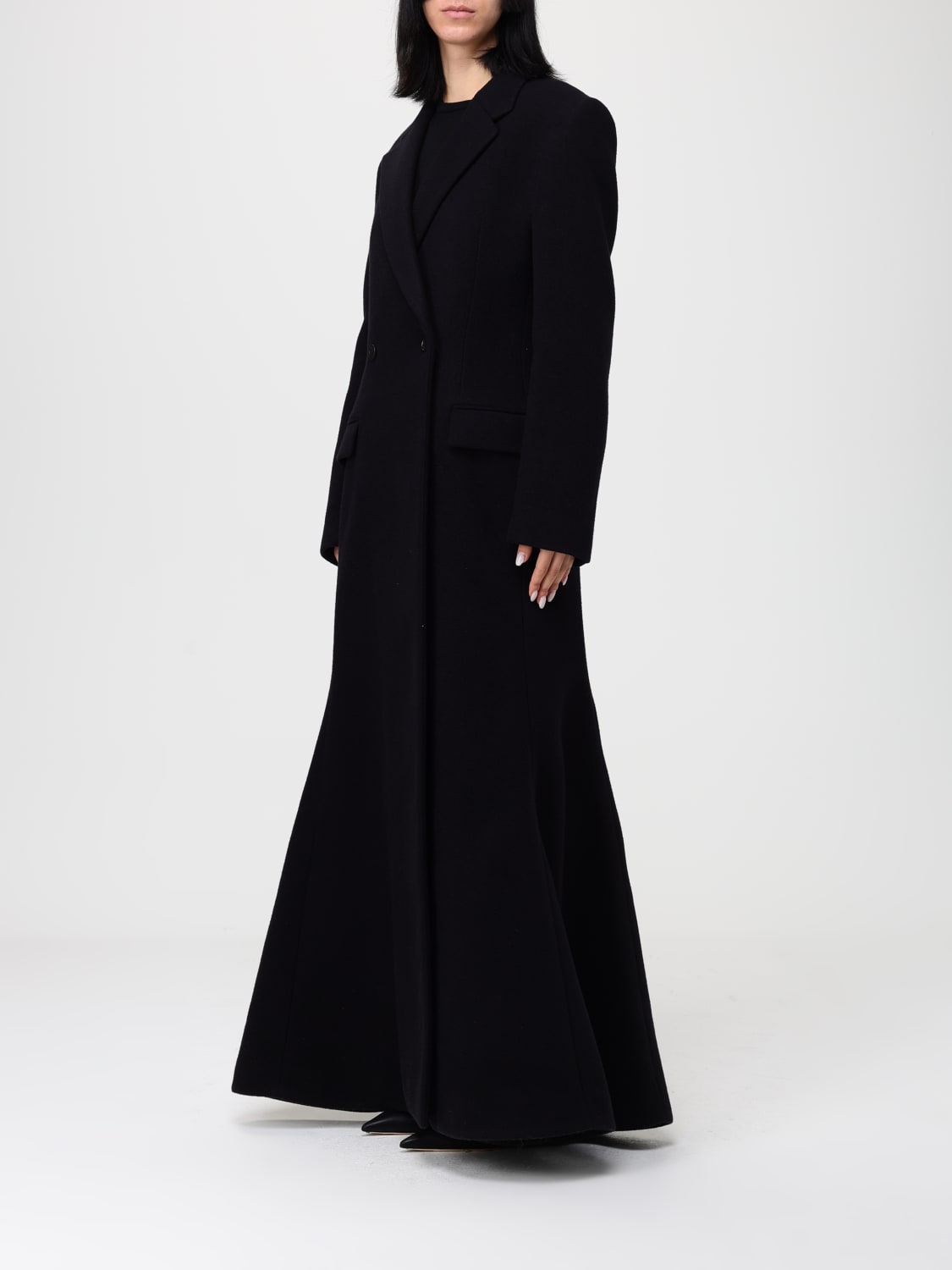 BALENCIAGA COAT: Coat woman Balenciaga, Black - Img 4