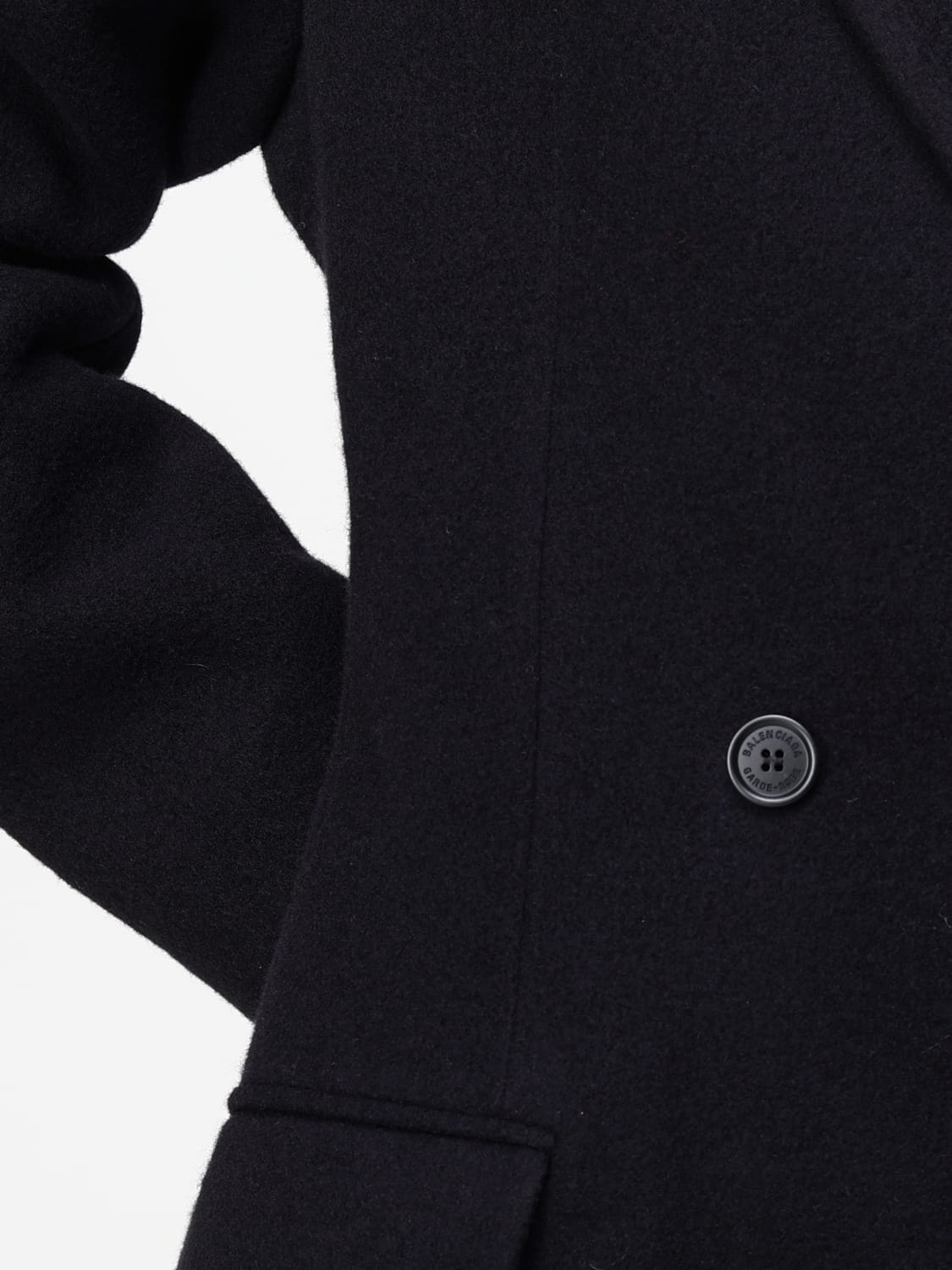 BALENCIAGA COAT: Coat woman Balenciaga, Black - Img 5