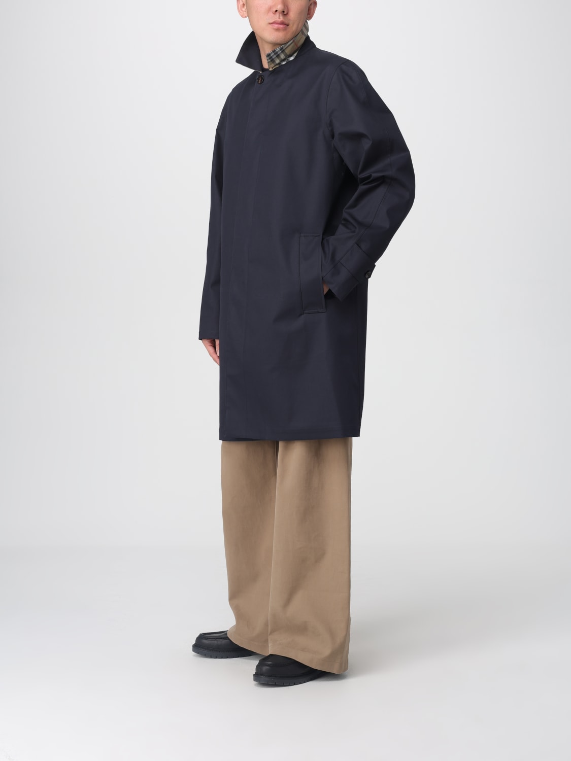 BURBERRY CAPPOTTO: Cappotto di cotone Burberry, Blue Navy - Img 2