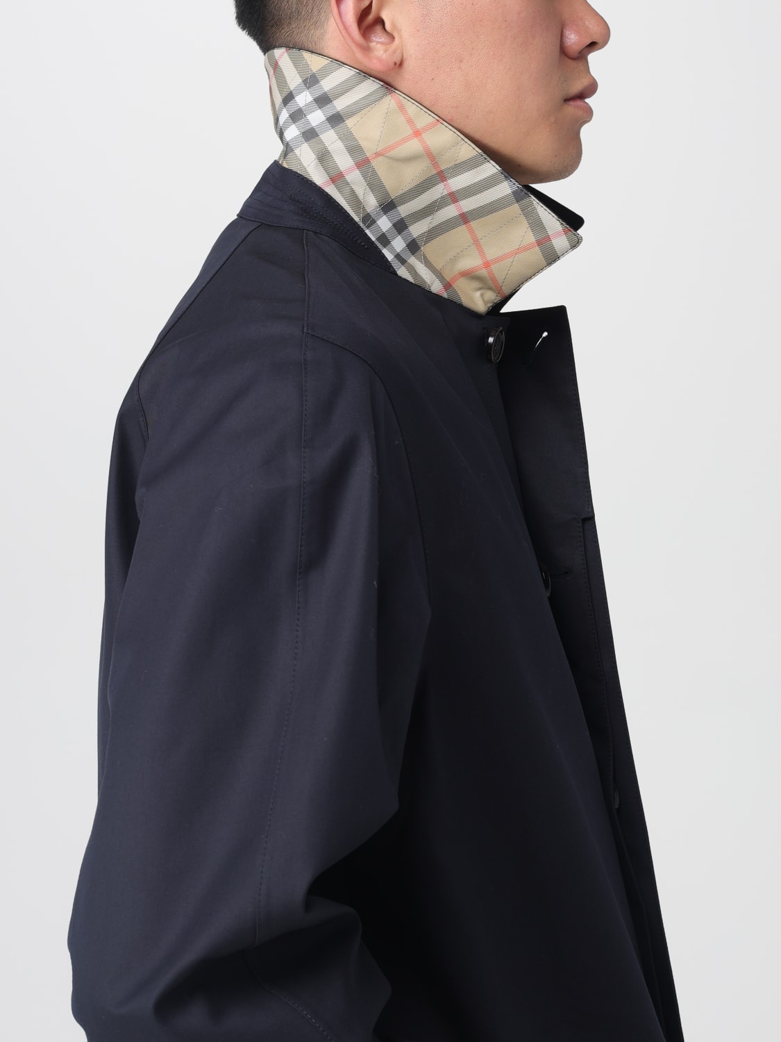 BURBERRY CAPPOTTO: Cappotto di cotone Burberry, Blue Navy - Img 5