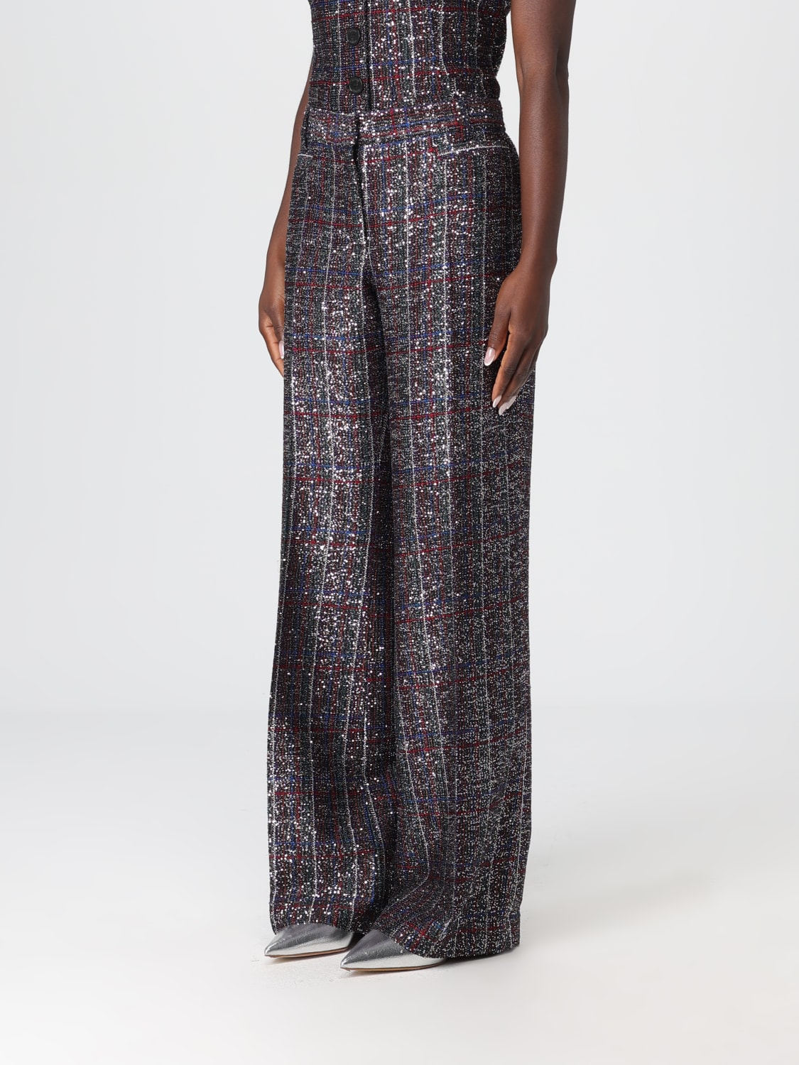 MISSONI PANTALONI: Pantalone Missoni in misto viscosa lurex , Nero - Img 4