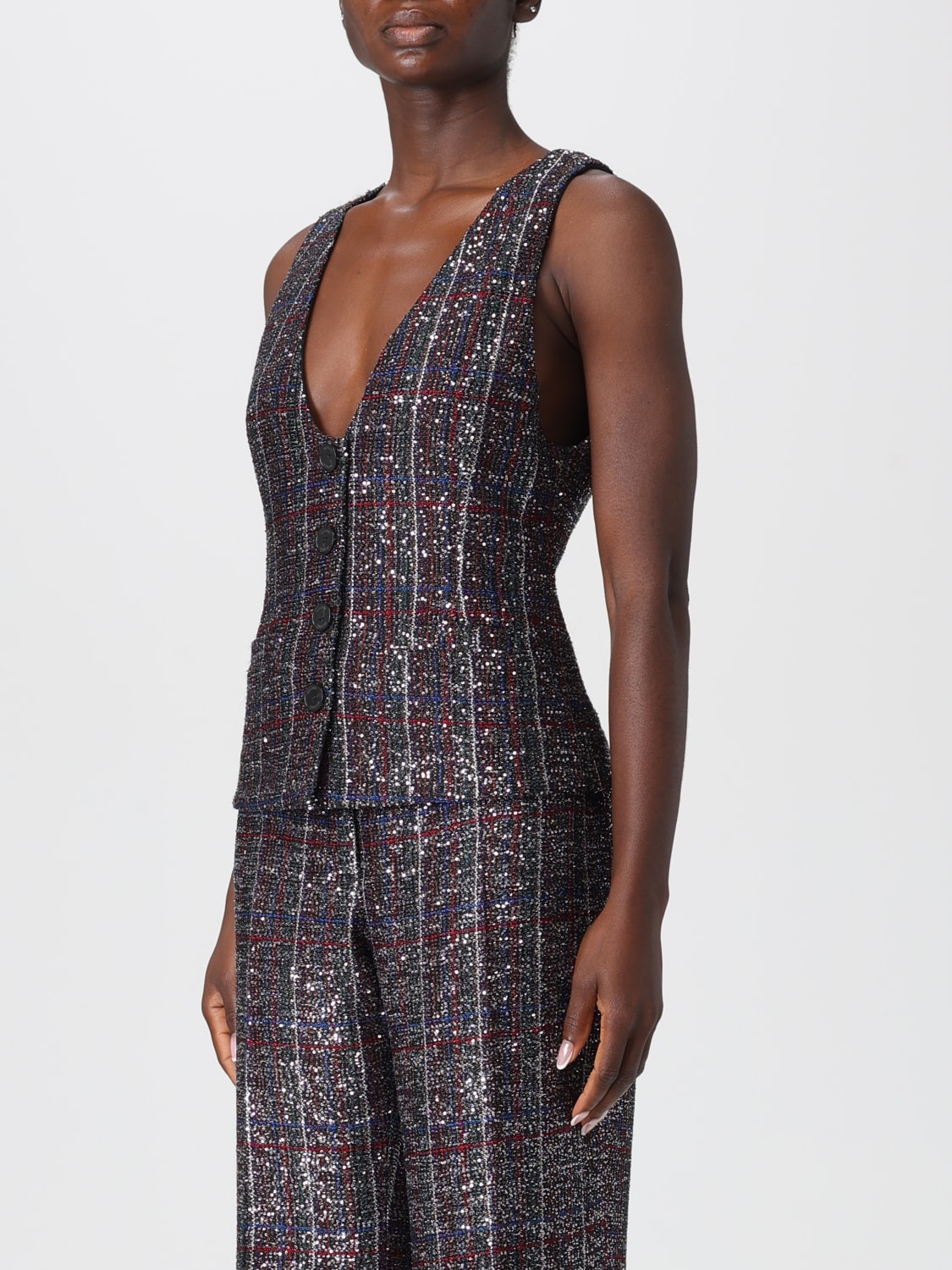 MISSONI WAISTCOAT: Waistcoat woman Missoni, Black - Img 4