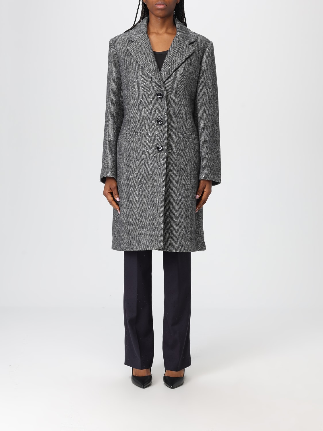 LIU JO COAT: Coat woman Liu Jo, Grey - Img 1