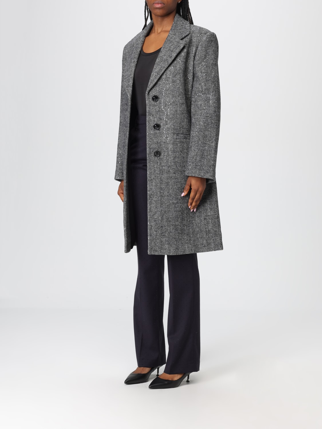 LIU JO COAT: Coat woman Liu Jo, Grey - Img 3