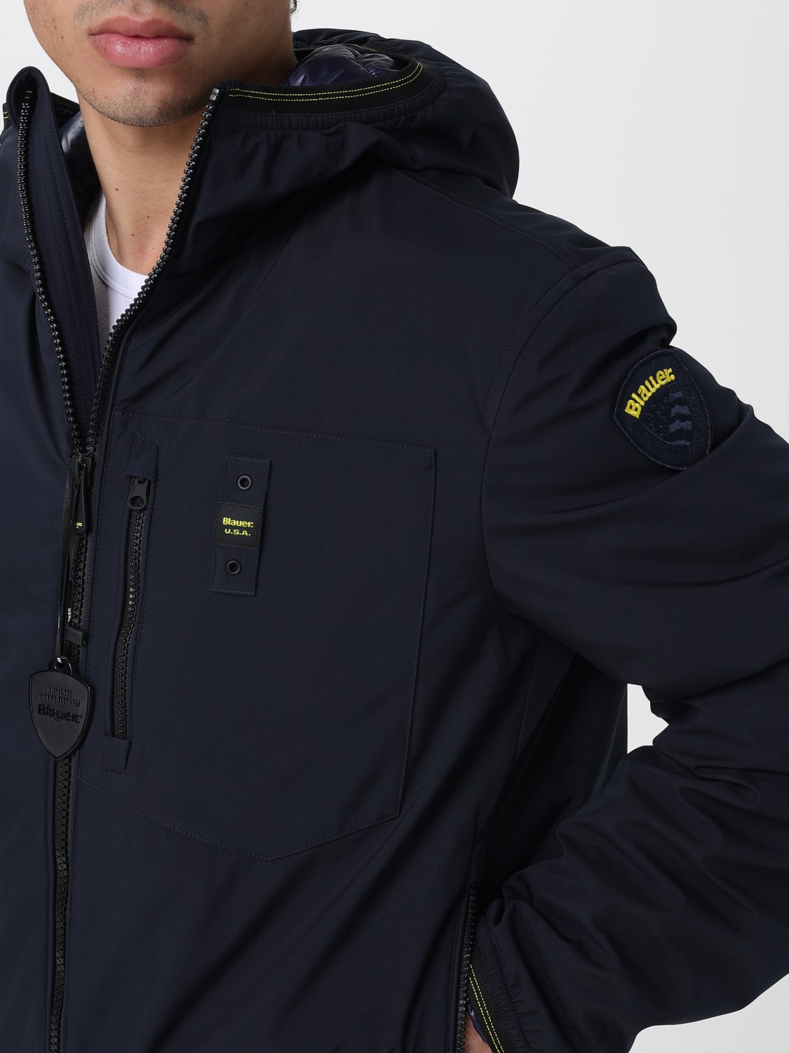 BLAUER JACKET: Jacket men Blauer, Blue - Img 4