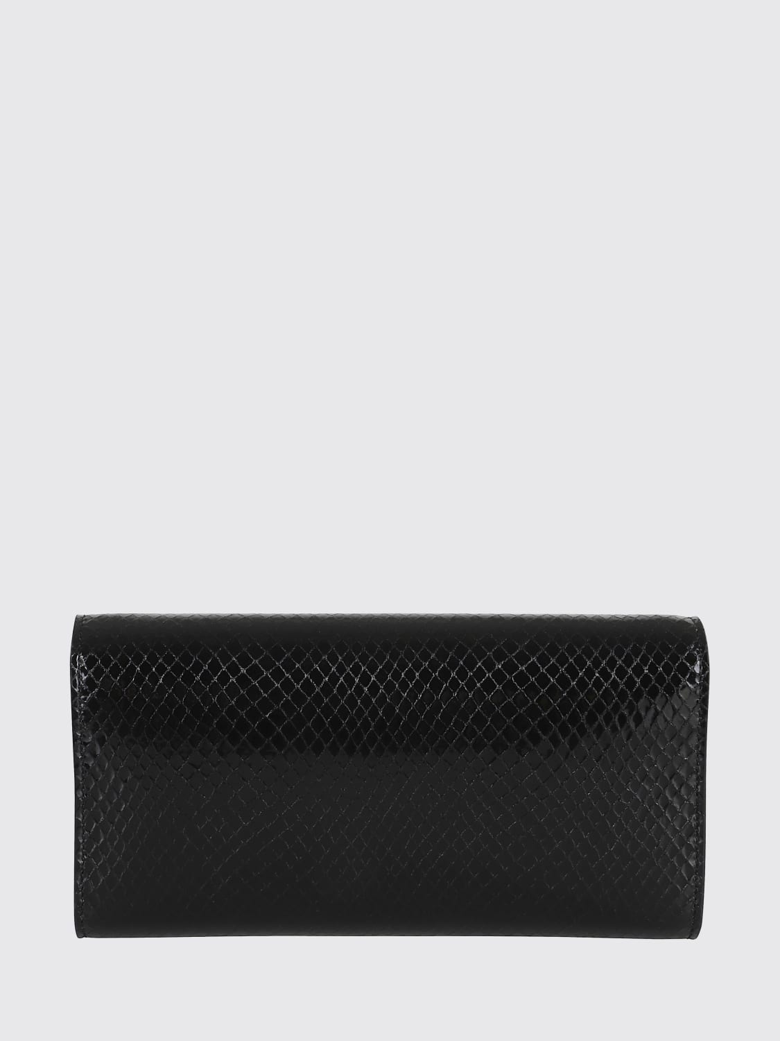 JIMMY CHOO CLUTCH: Pochette Emmie Jimmy Choo in pelle stampa pitone, Nero - Img 2