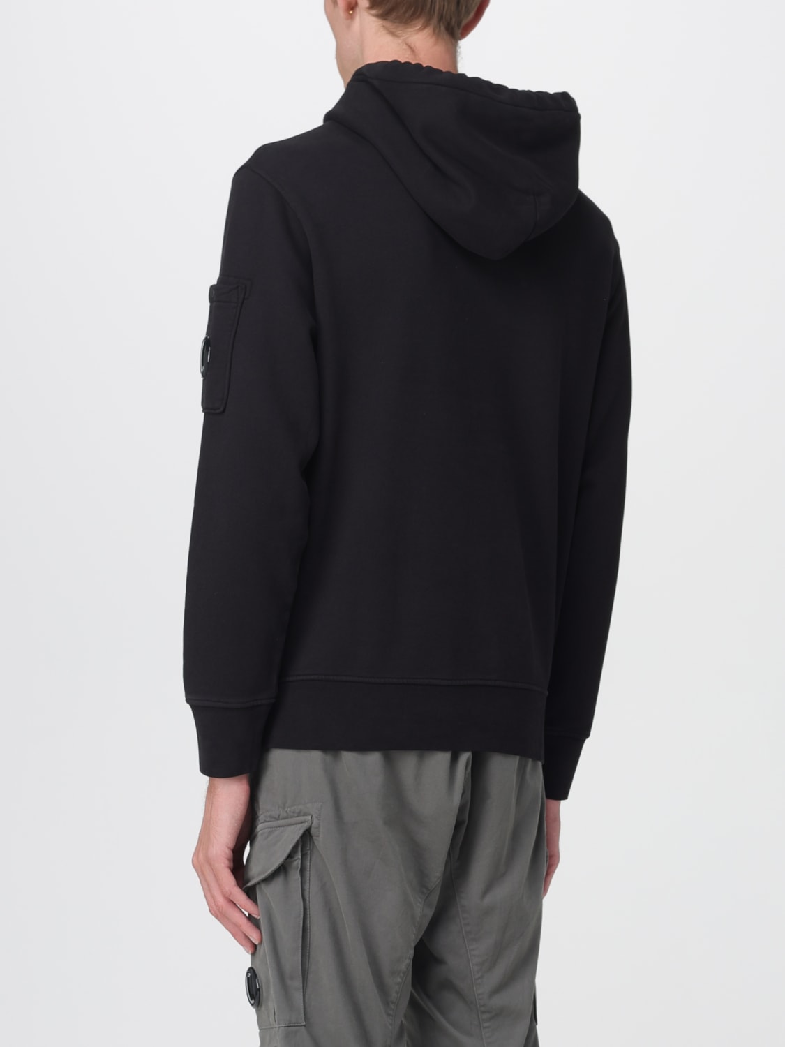 C.P. COMPANY FELPA: Felpa con cappuccio C.P. Company in cotone , Nero - Img 2