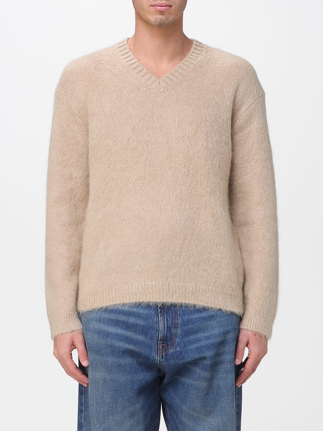 MAISON KITSUNÉ SWEATER: Sweater men Maison KitsunÉ, Beige - Img 1
