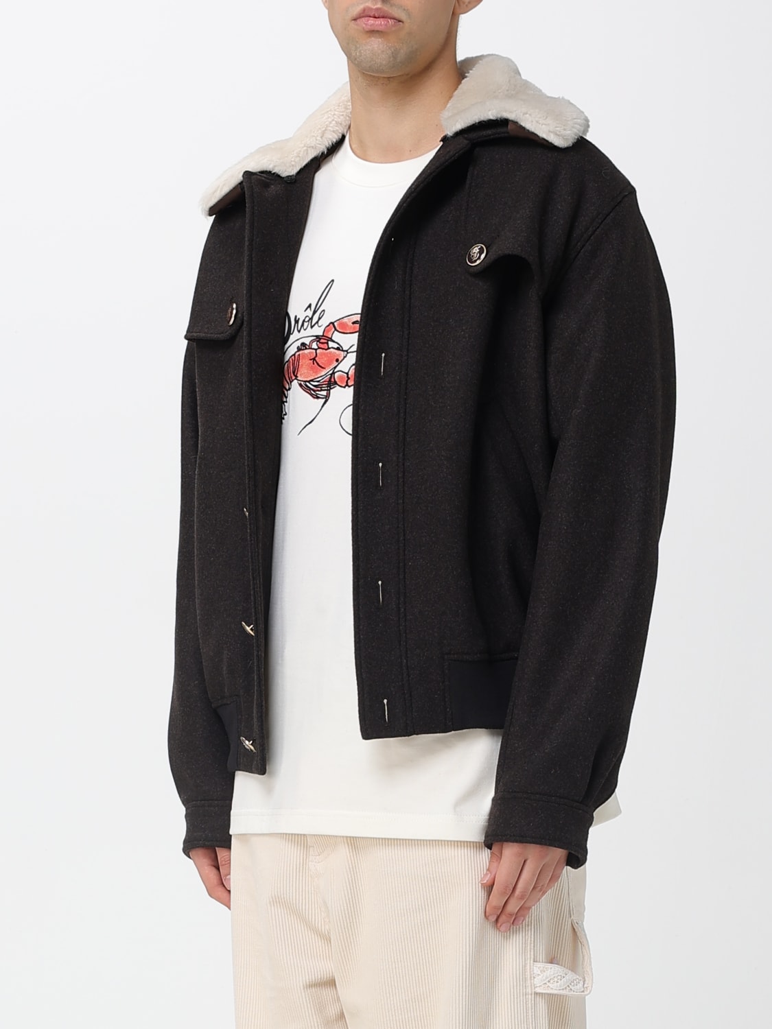 DRÔLE DE MONSIEUR JACKET: Blazer men Drôle De Monsieur, Brown - Img 4