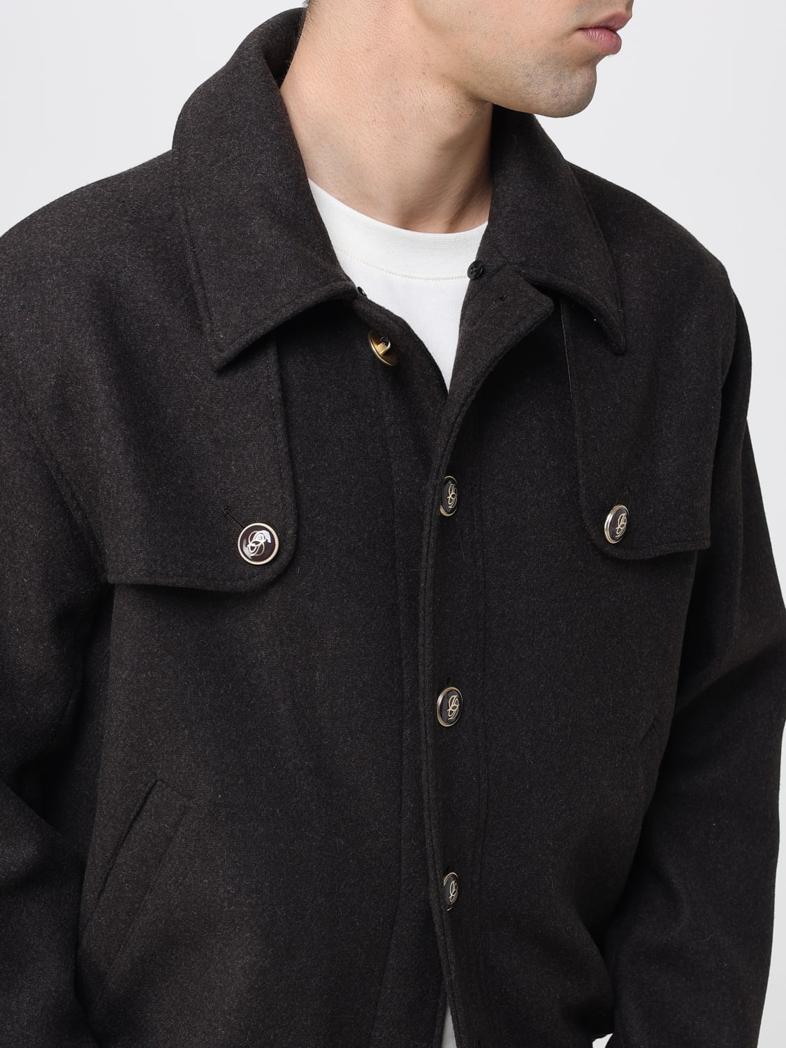 DRÔLE DE MONSIEUR JACKET: Blazer men Drôle De Monsieur, Brown - Img 5