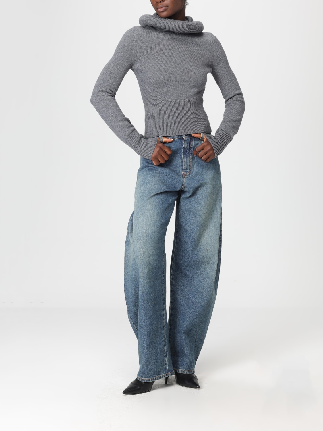 ALAÏA SWEATER: Sweater woman AlaÏa, Grey - Img 2