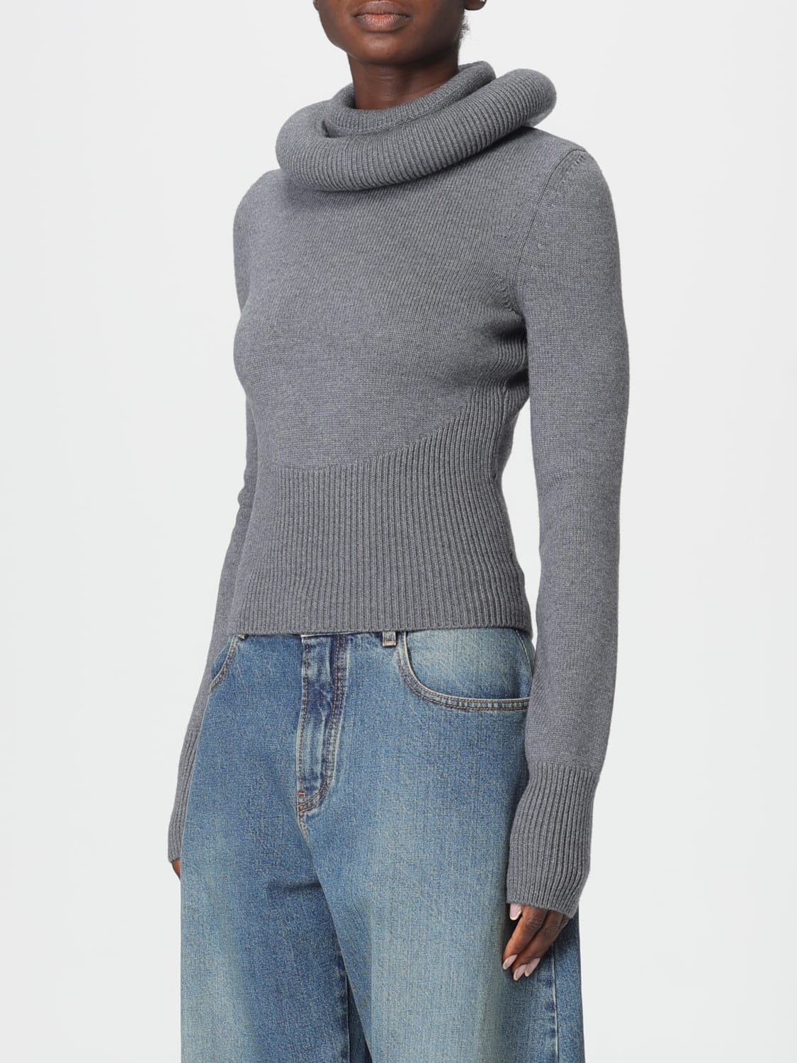 ALAÏA SWEATER: Sweater woman AlaÏa, Grey - Img 4