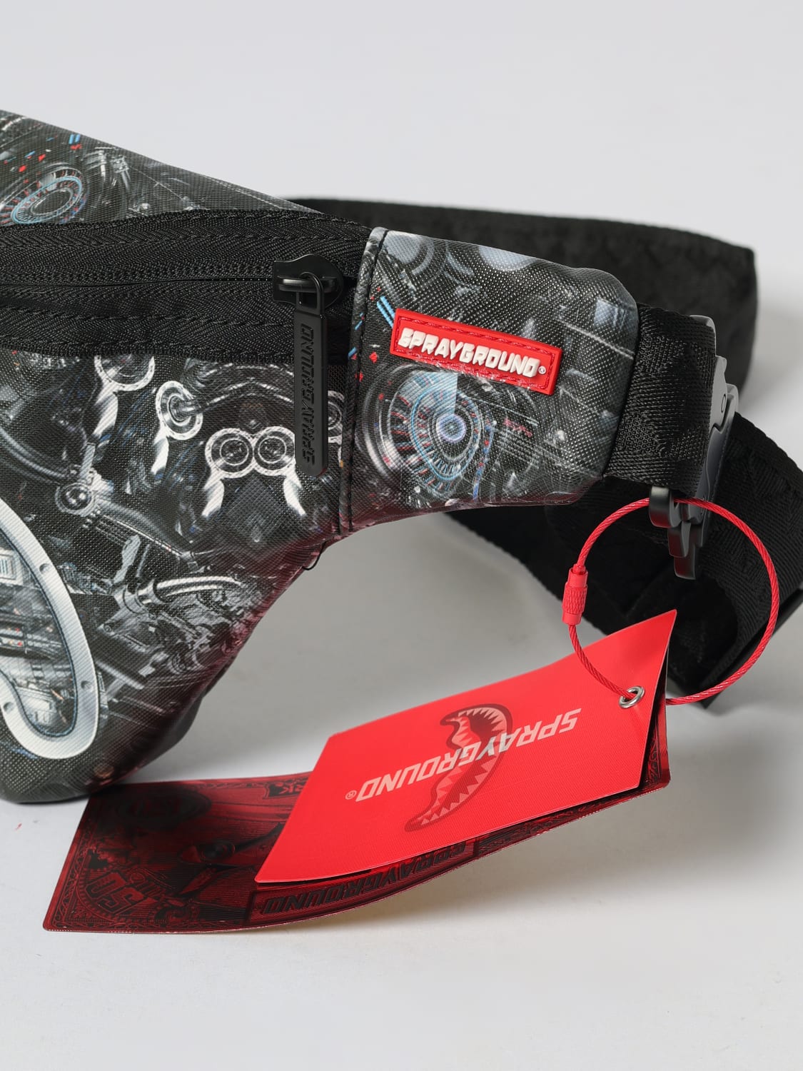 SPRAYGROUND BELT BAG: Bag men Sprayground, Black - Img 3